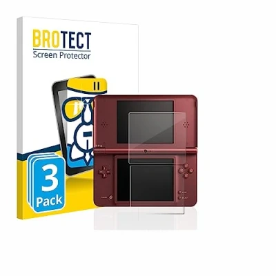 Image of brotect Glass Screen Protector Film compatible with Nintendo DSi XL (3 Pack) Foil 9H Protection [Scratch Resistant, High Clarity]