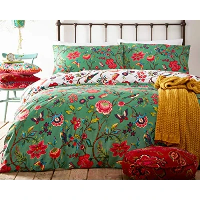 Image of Creative Cloth Pomelo Duvet Set, Polycotton, Verdi Green, Double