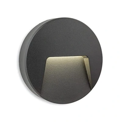 Image of Firstlight Golf Outdoor Integrated LED Surface Mounted Wall &amp; Step Light Round Graphite IP65