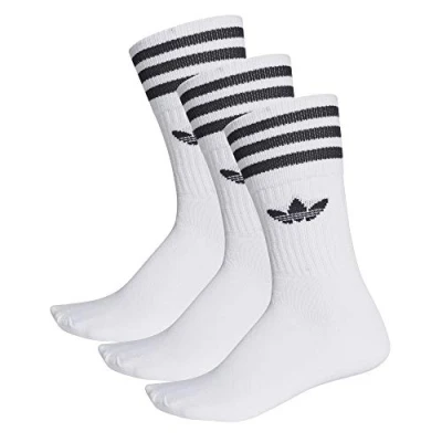 Image of adidas, Solid Crew Socks, Pack of 3 White
