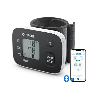 Image of OMRON RS3 Intelli IT Wrist Blood Pressure Monitor for Home Use or on the Go Clinically Validated Machine with Free Smartphone App BP Cuff and 30 Readings