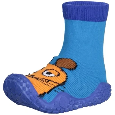 Image of Playshoes Aqua Socks with UV Protection Die Maus Water Shoes, Blue 7, 7.5 UK Child
