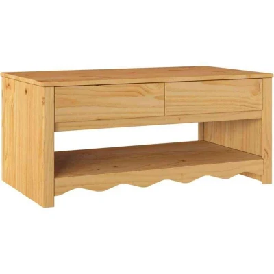Image of vidaXL Coffee Table &quot;DRAMMEN&quot; 99x55x45 cm Solid Wood Pine
