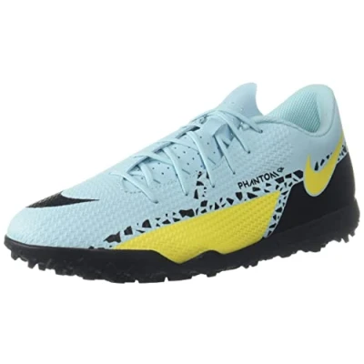 Image of Nike Unisex Phantom GT2 Club TF Sneaker, GLACIER ICE/BLACK YELLOW STRIKE, 11 UK