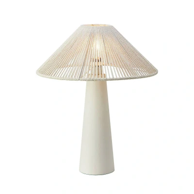 Image of Markslöjd Favoro table lamp, cream, height 50 cm, ceramic, textile