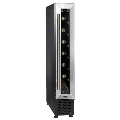 Image of Baridi 7 Bottle 15cm Slim Wine Cooler with Digital Touch Screen Controls, Stainless Steel DH77