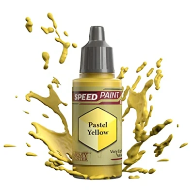 Image of The Army Painter Speedpaint Pastel Yellow 2.0, Single Acrylic Paint 18ml One coat Painting Soloution For Fantasy Tabletop Miniatures Like Warhammer 40k And Dungeons Dragons Figures