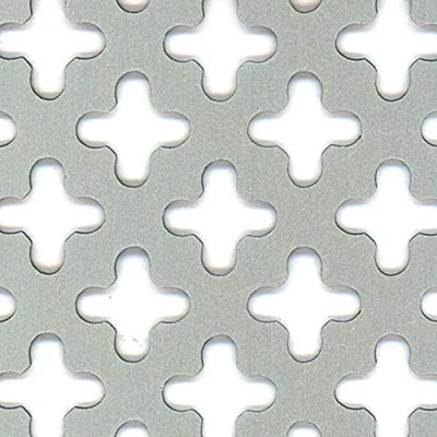Image of Alberts 466886 Perforated Sheet Cross Hole Aluminium Anodised Silver Coloured 600 x 1000 0.8 mm