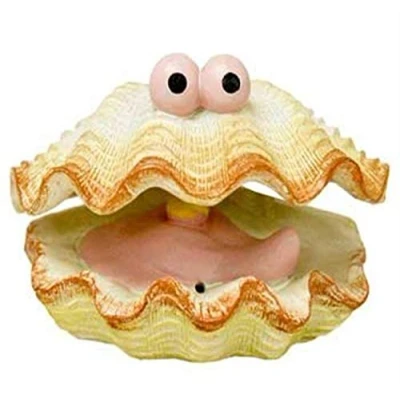 Image of Rosewood Ormanent Bubbling Action Clam Aquarium Fun