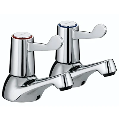 Image of Bristan VAL 3/4 C CD Lever Bath Taps with Ceramic Disc Valves Chrome Plated