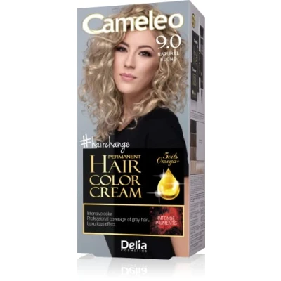 Image of Cameleo Permanent Hair Colour Cream Natural Blonde Intensive Color &amp; Protection 5 Oils + Omega Plus Acids Professional, Luxurious Dye Full Kit