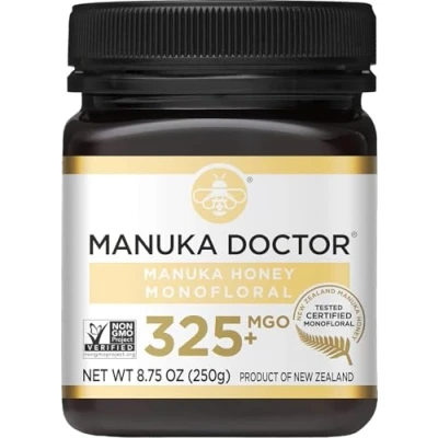 Image of Manuka DOCTOR MGO 325+ Honey Monofloral, 100% Pure New Zealand Honey. Certified. Guaranteed. RAW. Non GMO (8.75 oz)