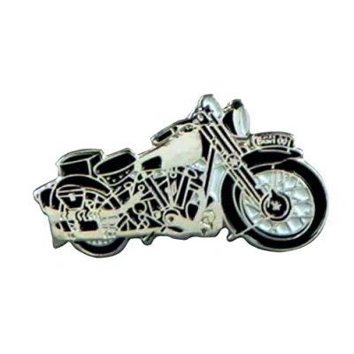 Image of Metal Enamel Pin Badge Brough Superior style Classic motorcycle