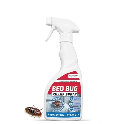 Image of ENTOEND Bed Bug Killer Tetrapiu Multipurpose 500ml &amp; Dust Mite Spray Powerful Permethrin House with Rapid Action Odourless Non Staining for Home Use on Mattresses More
