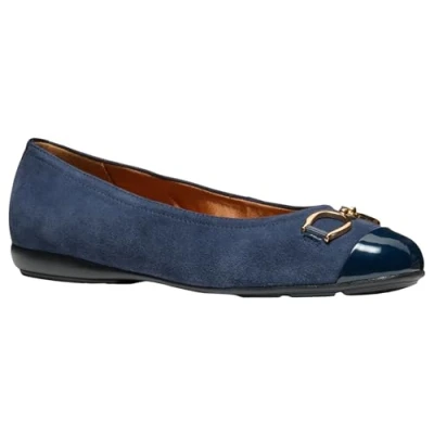 Image of Geox Women&#039;s D Annytah A Ballet Flat, Dk Jeans Navy, 3 UK