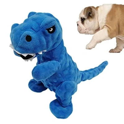 Image of Rianpesn Dinosaur Dog Squeaky Toy,Grunting Toy That Oinks Grunts for Small Medium Large Dogs Squeaker Training Puppy Supplies, Grunting Toys