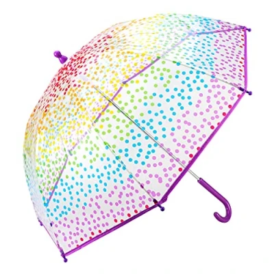 Image of Hartom Rainbow Dots, Childrens Lightweight, POE Dome Umbrella.