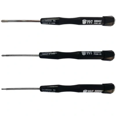 Image of Uacen Set of 3 Phillips PH0 PH00 PH000 Precision Screwdrivers Model Making Mechanics with Twist Cap