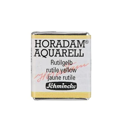 Image of Schmincke HORADAM® AQUARELL Finest Artists&#039; watercolours, 205 Rutile Yellow, 14 044, 1/2 pan