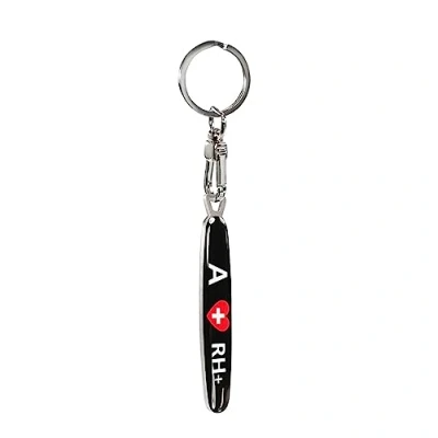 Image of Stainless steel key chain &#039;Blood Type&#039; A RH+