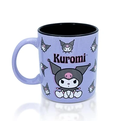 Image of Toynk Sanrio Hello kitty and friends Kuromi Purple Ceramic Mug Holds 20 Ounces