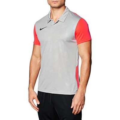 Image of Nike M Nk Trophy IV JSY Ss T Shirt Pewter Grey/Bright Crimson/(Black), Small