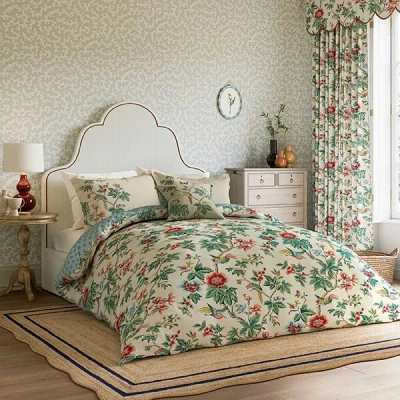 Image of Sanderson for National Trust Lophura Duvet Cover Set King Size Chintz