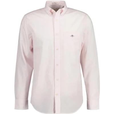 Image of Gant Poplin Banker Shirt Stripe Light Pink size 3XL