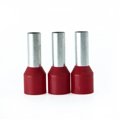 Image of ERKO 100 pieces of cable terminals, conductor cross section 10mm2, length 15mm, professional terminals made galvanized copper with polyamide insulation