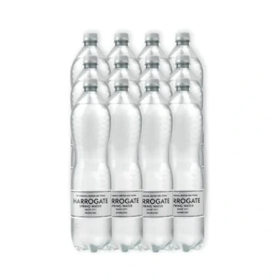 Image of Harrogate Spring Bottled Water Sparkling 1.5L PET Silver Label/Cap (Pack of 12) P150122C + FREE FINCHLEY PEN