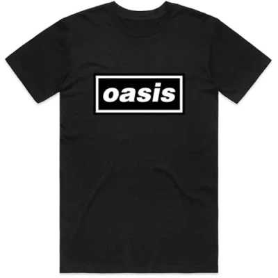 Image of Oasis Decca Logo Official Tee T Shirt Mens Unisex (Large) Black