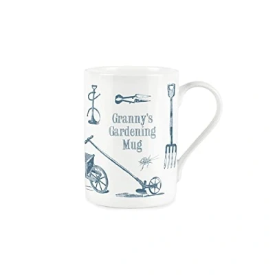 Image of Purely Home Grannys Gardening Mug Fine Bone China Vintage Style White Garden Coffee/Tea Present Gift