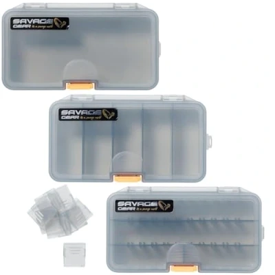 Image of Savage Gear Lurebox Smoke Combi Kit M (3 pieces) Tacklebox