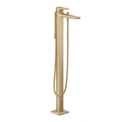 Image of hansgrohe 32532140 Metropol Single Bath Tap Floor Standing with Lever Handle Brushed Bronze Mixer