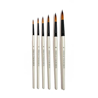 Image of Studio 22 Titanium Series Round Watercolour Paint Brush Set of 6