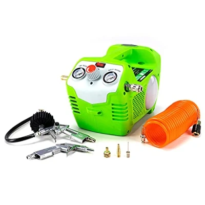 Image of Greenworks G40AC Cordless Battery Compressor &amp; Tyre Inflator with Accessories, 8 Bar, 40L/min, 240W WITHOUT 40V Fast Charger, 3 Year Guarantee