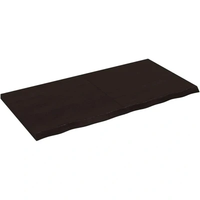 Image of vidaXL Wall Shelf Dark Brown 120x60x(2 4) cm Treated Solid Wood Oak