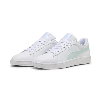 Image of PUMA Unisex Smash 3.0 L Sneaker, White Peaceful Blue, 10.5 UK