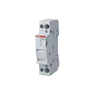 Image of ABB E91hN/32 1+N Pole 32 Amp miniature fuse holder (2CSM200913R1801)