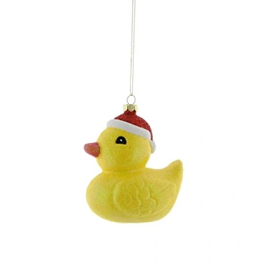 Image of Festive Yellow Duck Christmas Tree Decoration