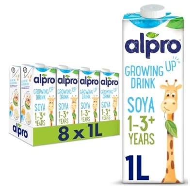 Image of Alpro Soya Growing Up Plant Based Long Life Drink, Vegan &amp; Dairy Free, 8 X 1000ml