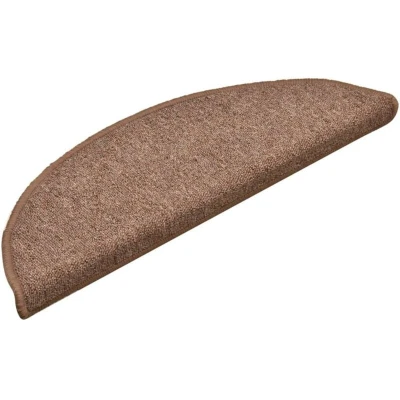 Image of vidaXL Carpet Stair Treads 15 pcs Brown 56x17x3 cm