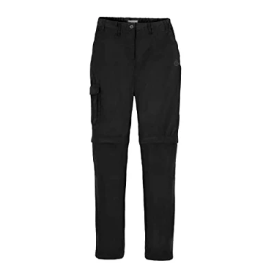 Image of Craghoppers Womens Expert Kiwi Convertible Trousers, Black, Size 18