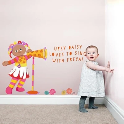 Image of Personalised Upsy Daisy with Megaphone (Large Size) Official in The Night Garden Wall Sticker