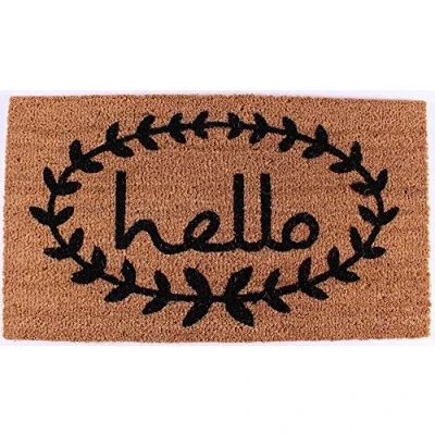 Image of Decorative Coir Entrance Door Mat Hello 70 cm x 40