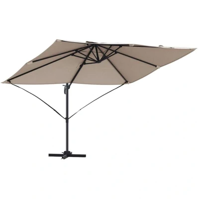Image of vidaXL Cantilever Umbrella Taupe Polyester Large Foldable