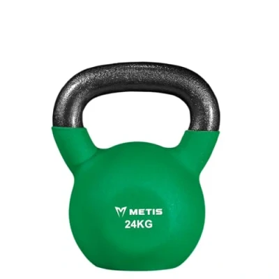 Image of METIS Neoprene Kettlebells [4 28kg] Exercise Equipment For Home Training &amp; Gym Fitness Heavy Lifting Kettlebell Weights Cast Iron (24kg)