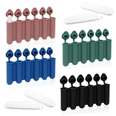 Image of 4Colors Mini Ice Cube Stick Tray with Lid, Silicone Tube Making Trays, Molds for Sports and Water Bottles, Easy Push Pop Out Bottle Mold (4Colors)