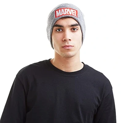 Image of Marvel Men&#039;s Hat Rfmbh447 Beanie, Grey, One Size UK