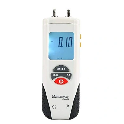 Image of Akozon Digital Manometer, HT 1890 Handheld Manometer Differential Gauge Air Pressure Meter 11 Selectable Units, to Measure &amp;